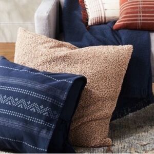 Threshold Studio McGee Faux Fur Cream Pillow Covers (2)